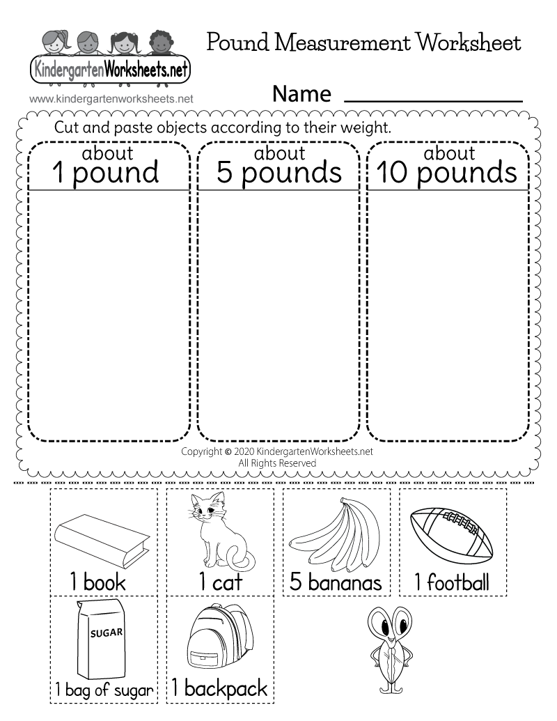 kindergarten measurement worksheets