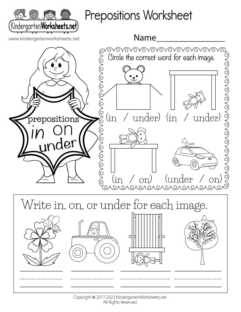Prepositions Worksheet Free Printable Digital PDF