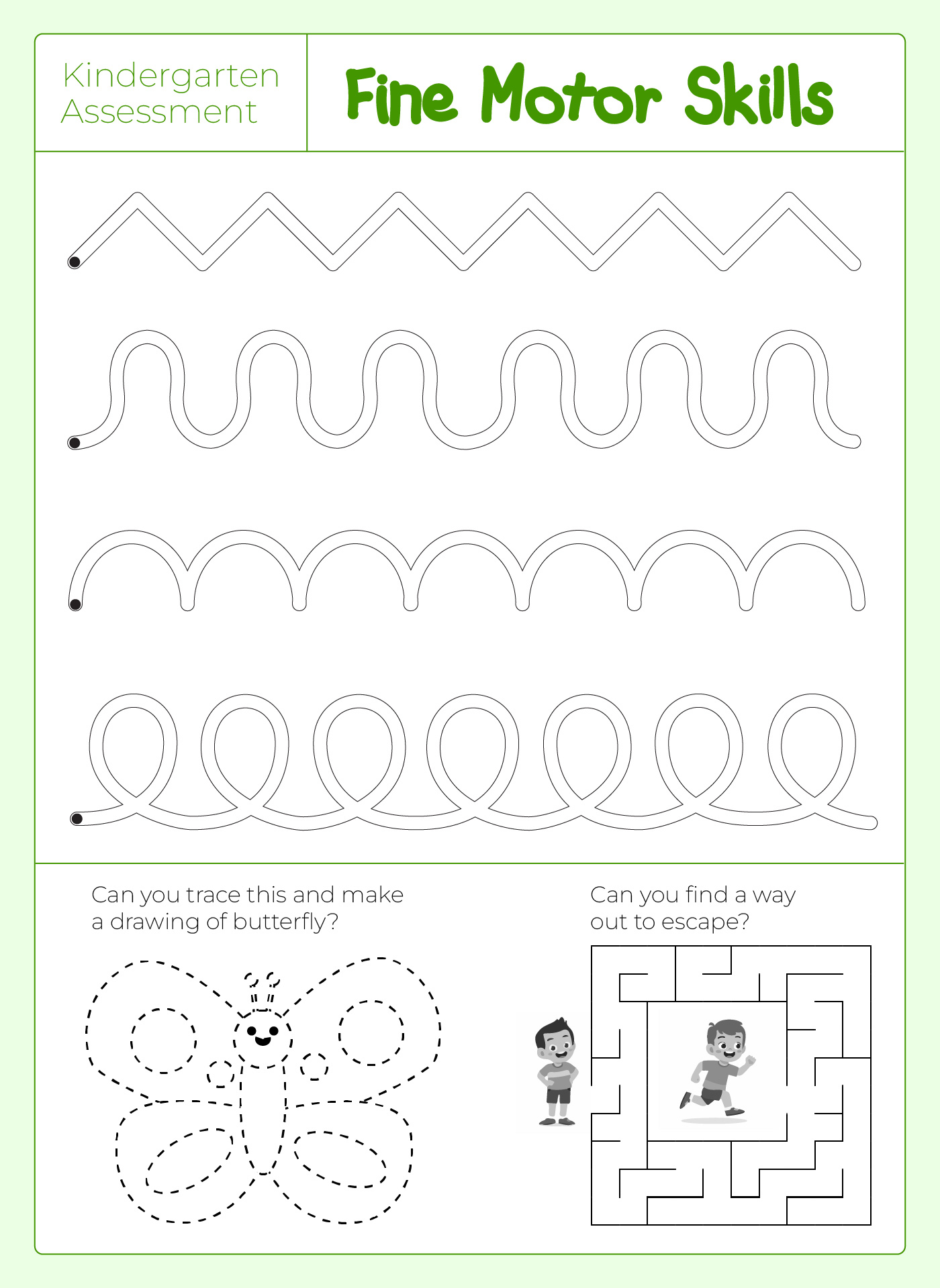 worksheets for kindergarten readiness