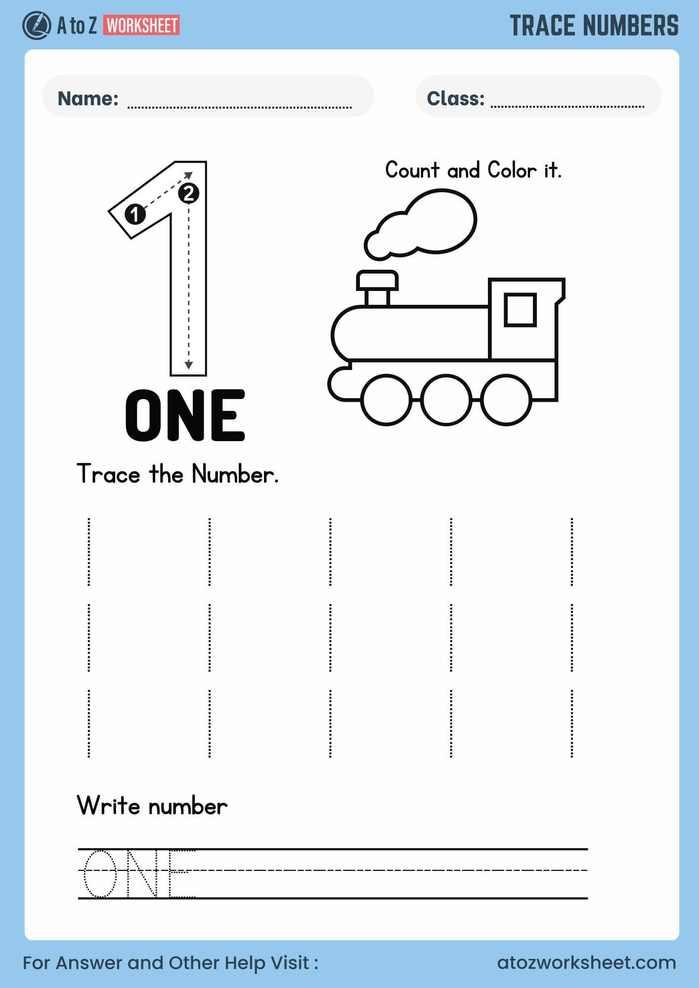 numbers worksheets for preschool