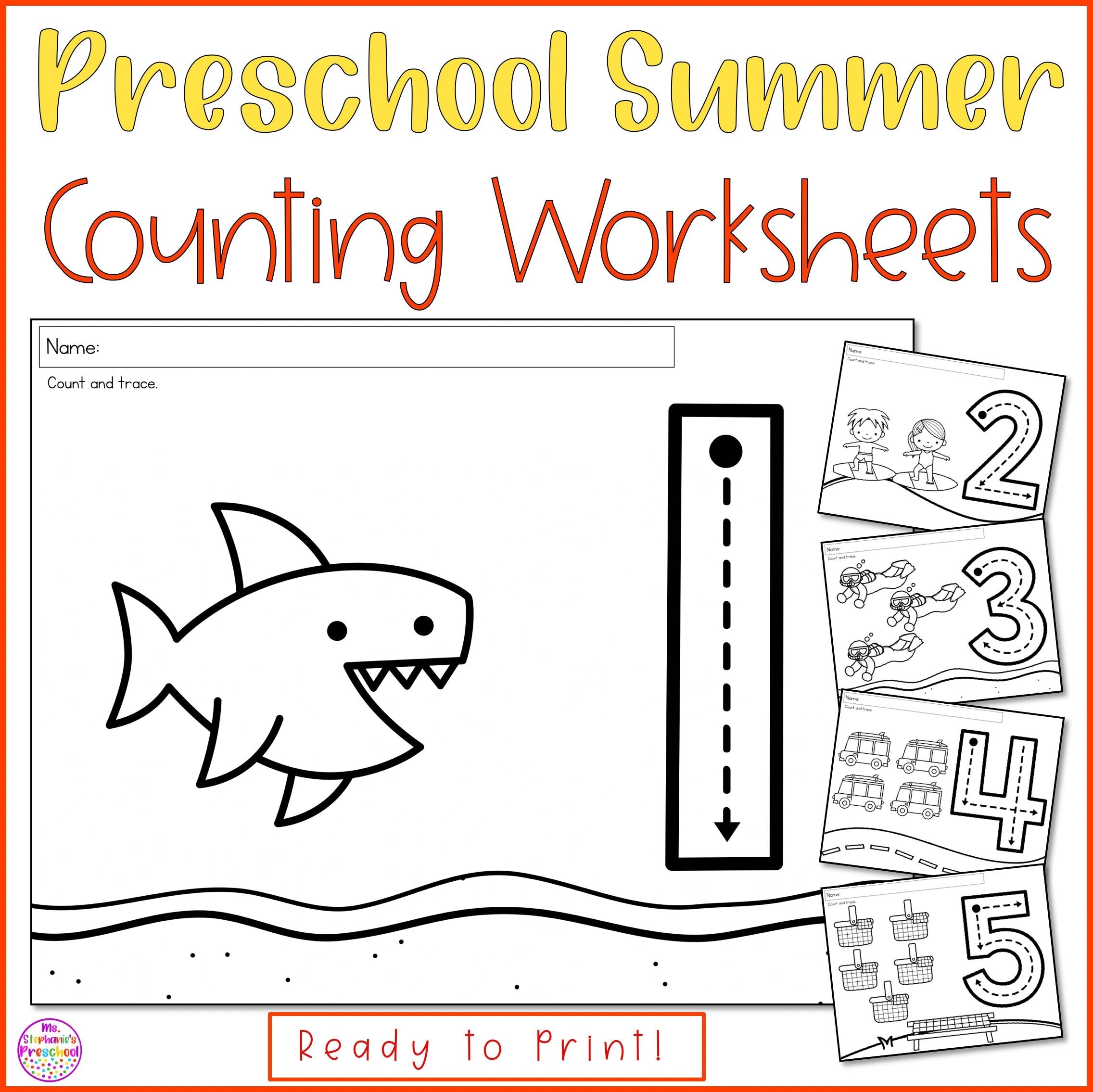 preschool summer worksheets