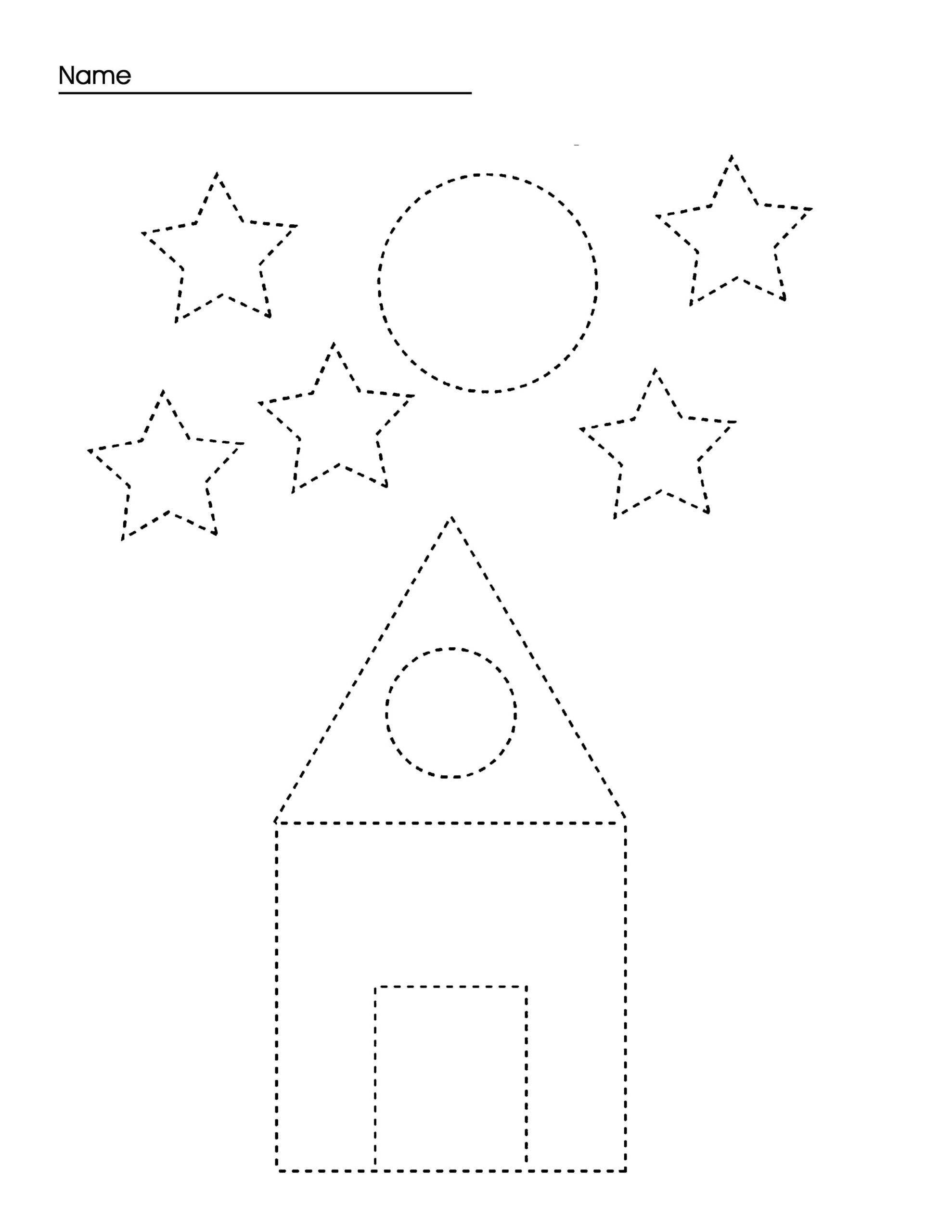 Preschool Tracing Worksheets Coloring Pages