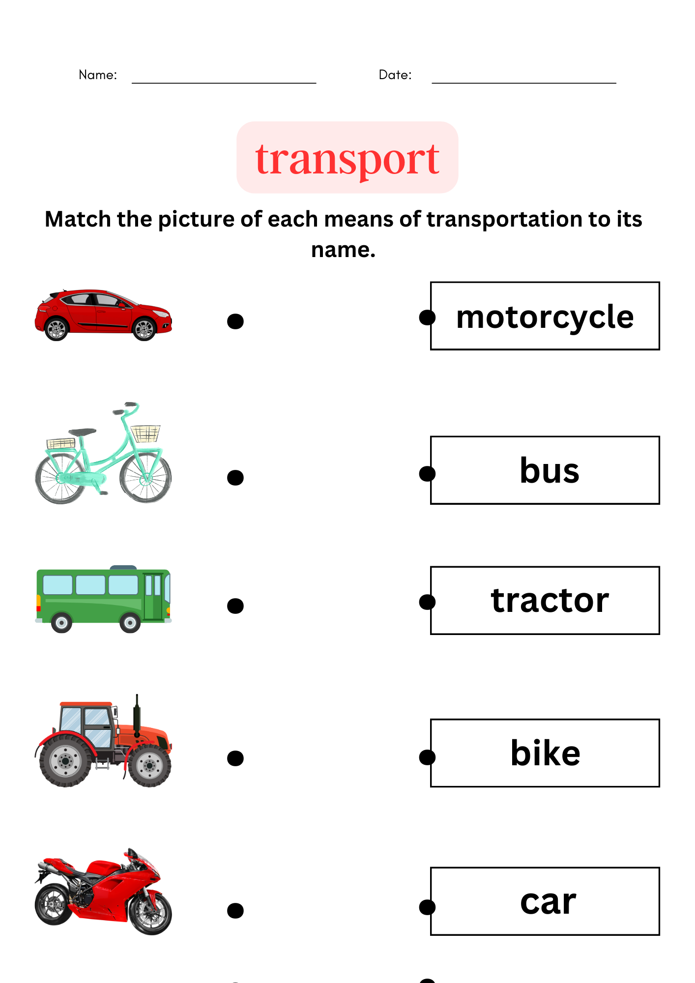 Preschool Transport Worksheet For Kindergarten Transportation For Grade 1 2 Made By Teachers