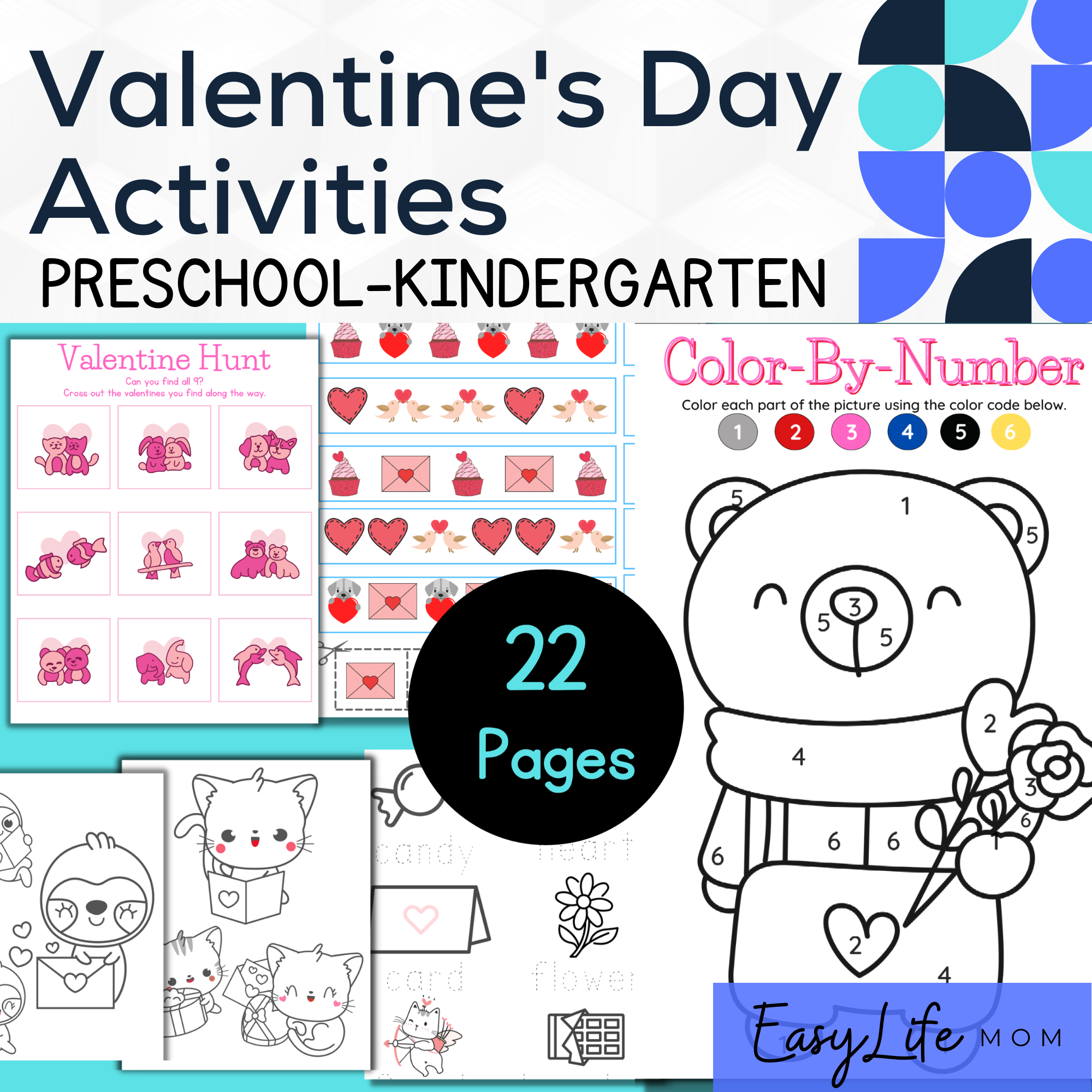 valentines worksheets preschool