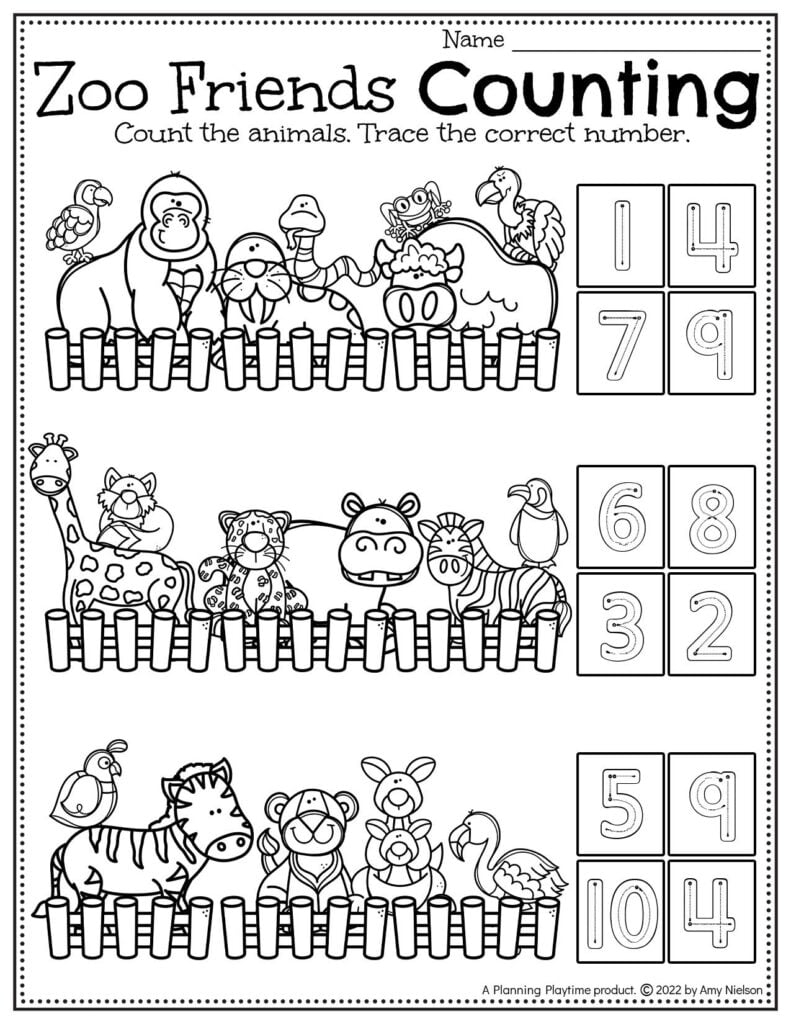 Preschool Zoo Activities Planning Playtime