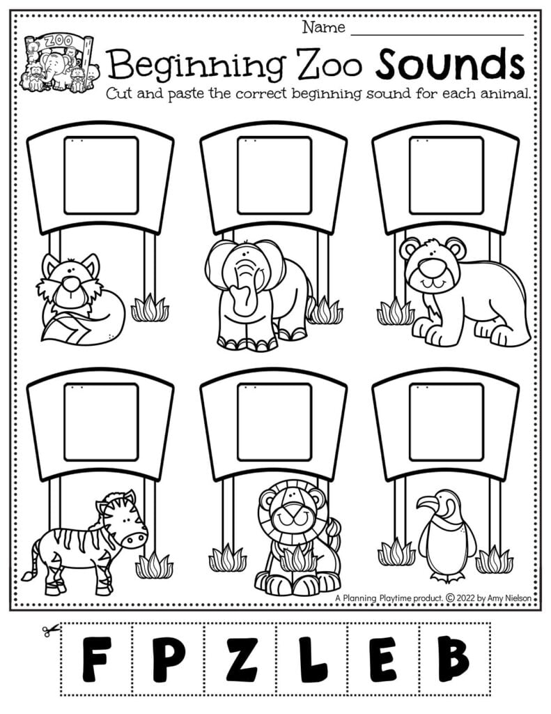 Preschool Zoo Activities Planning Playtime