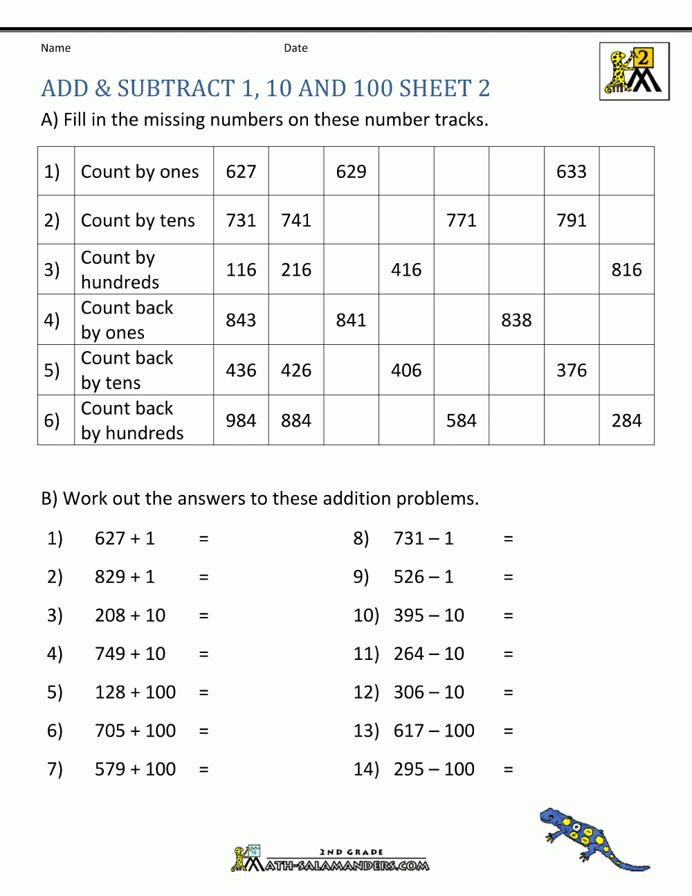 Printable Addition And Subtraction Worksheets