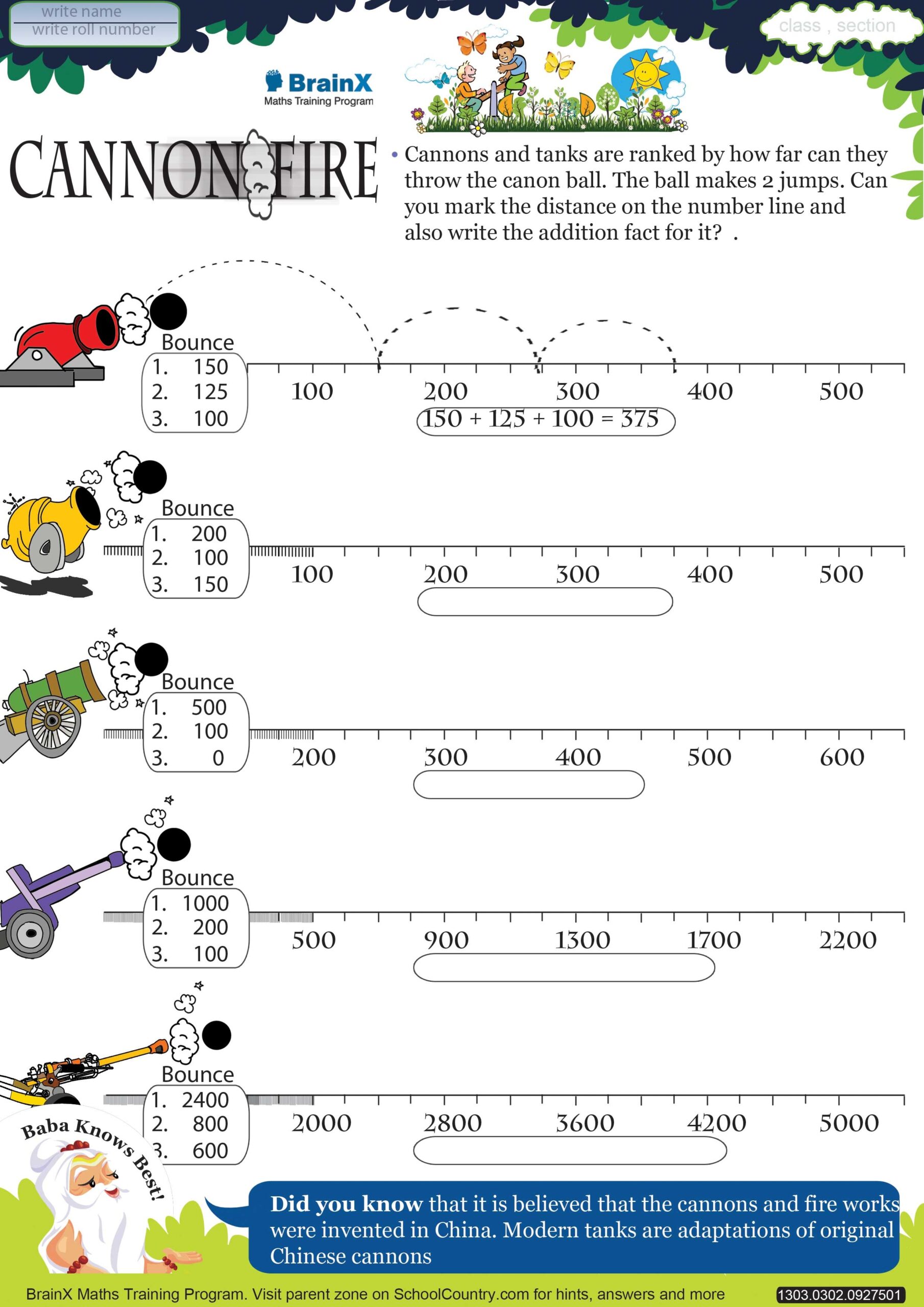 Printable Addition Math Olympiad Worksheets For Kids Of Grade 3 Cannon Fire
