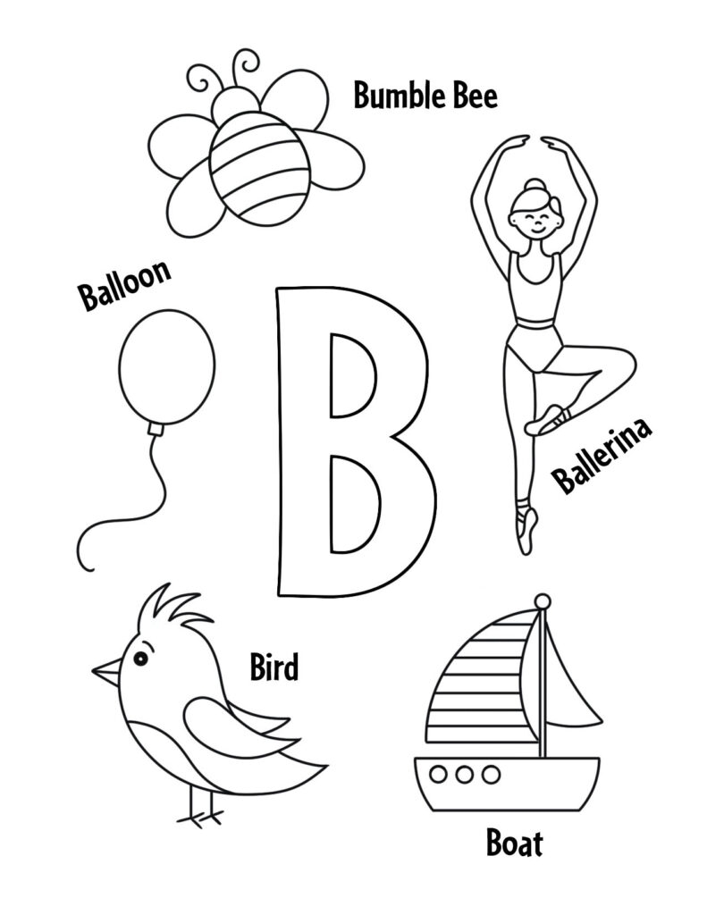preschool letter b worksheets