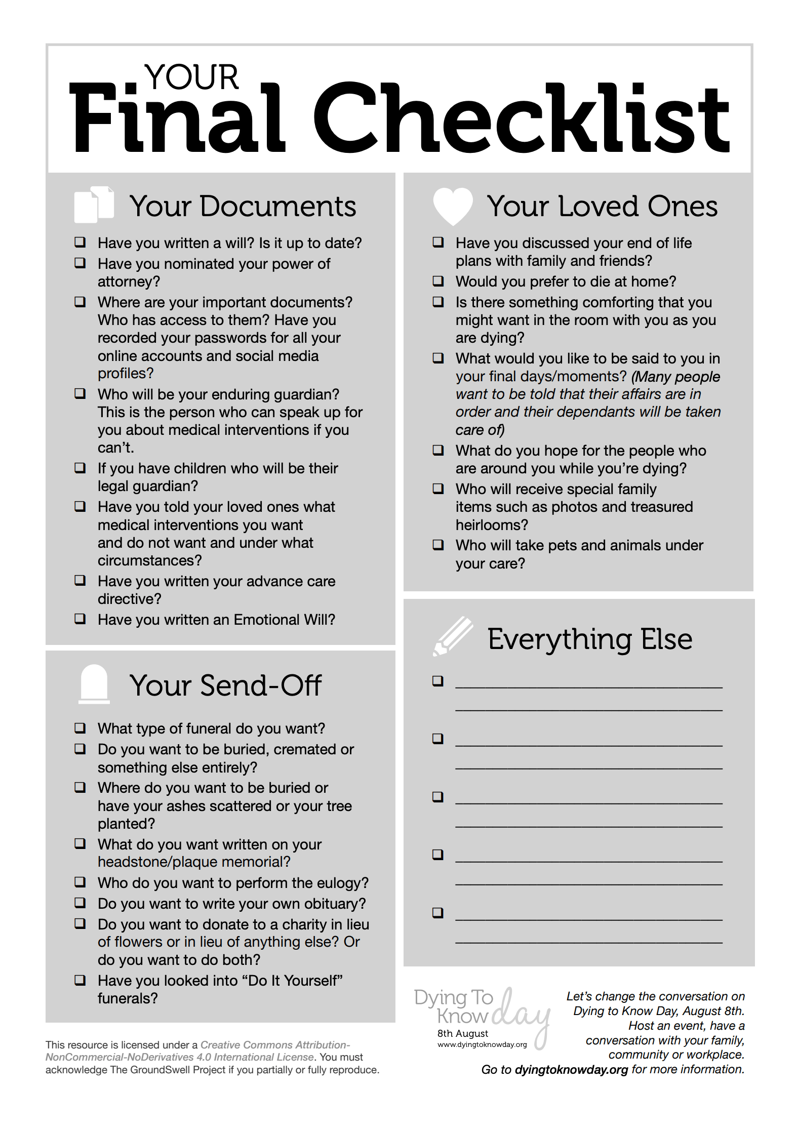 Printable Funeral Pre Planning Worksheet Printable Alphabet Charts