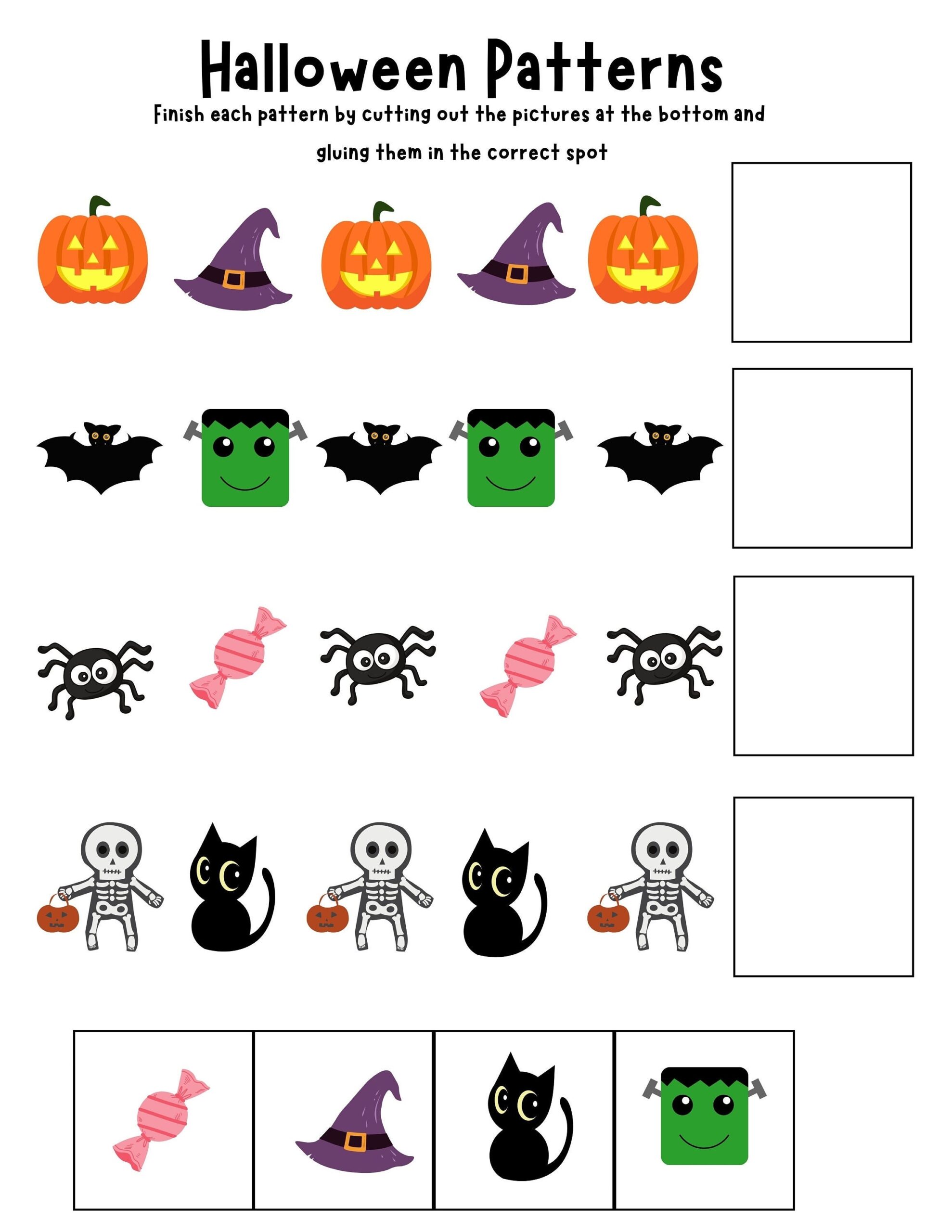 preschool halloween worksheet
