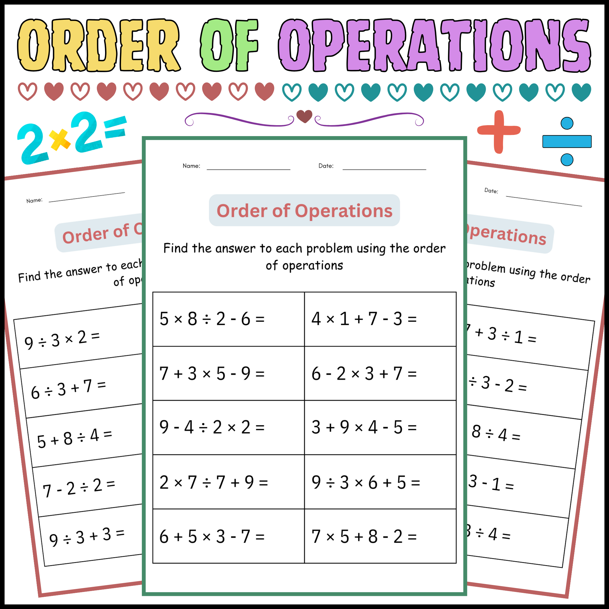 4th grade printable worksheets