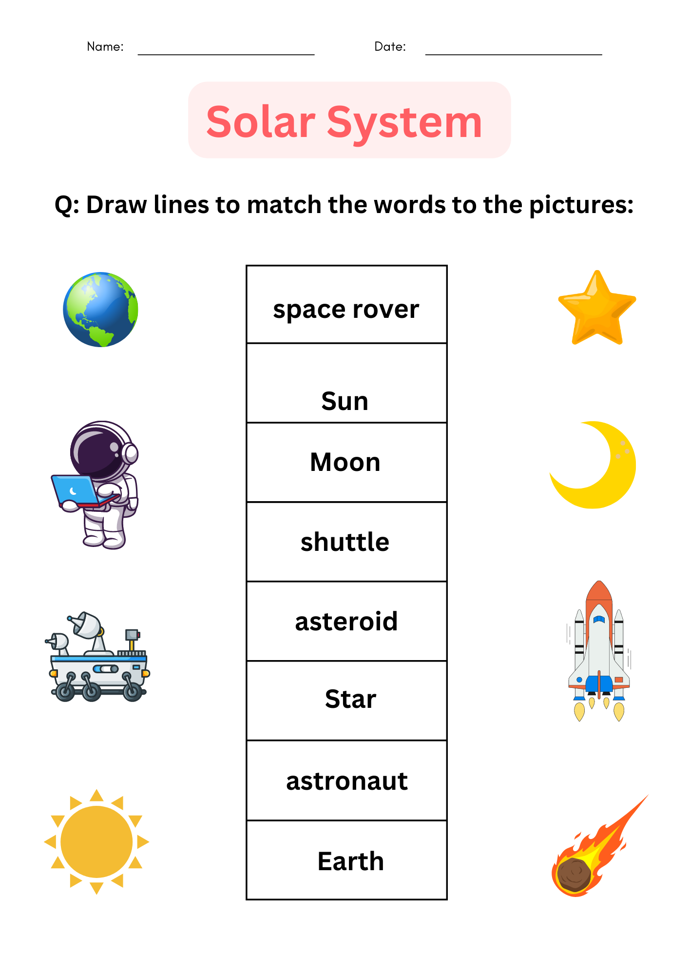Printable Preschool Solar System Worksheets For Kindergarten Made By Teachers