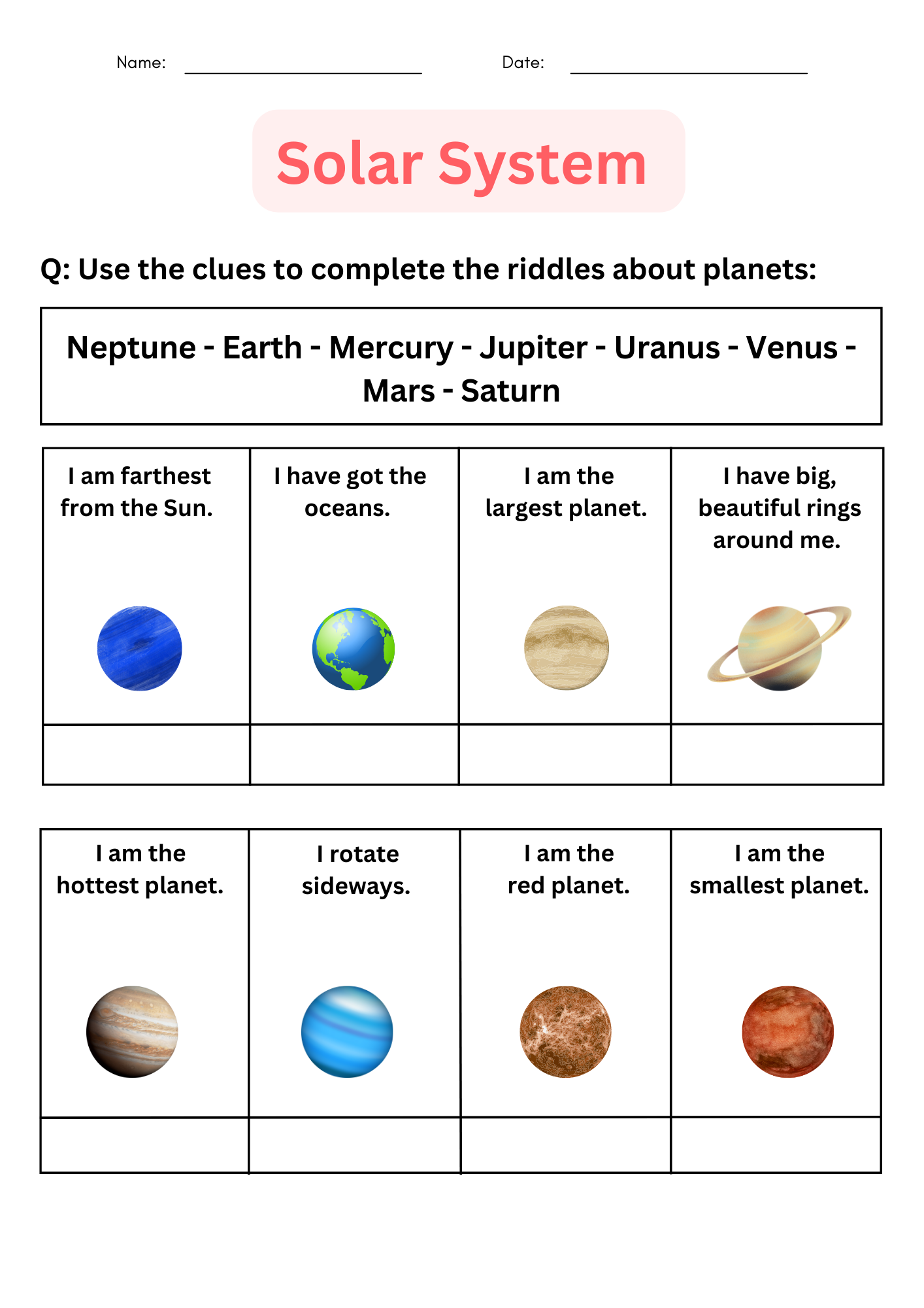 Printable Preschool Solar System Worksheets For Kindergarten Made By Teachers