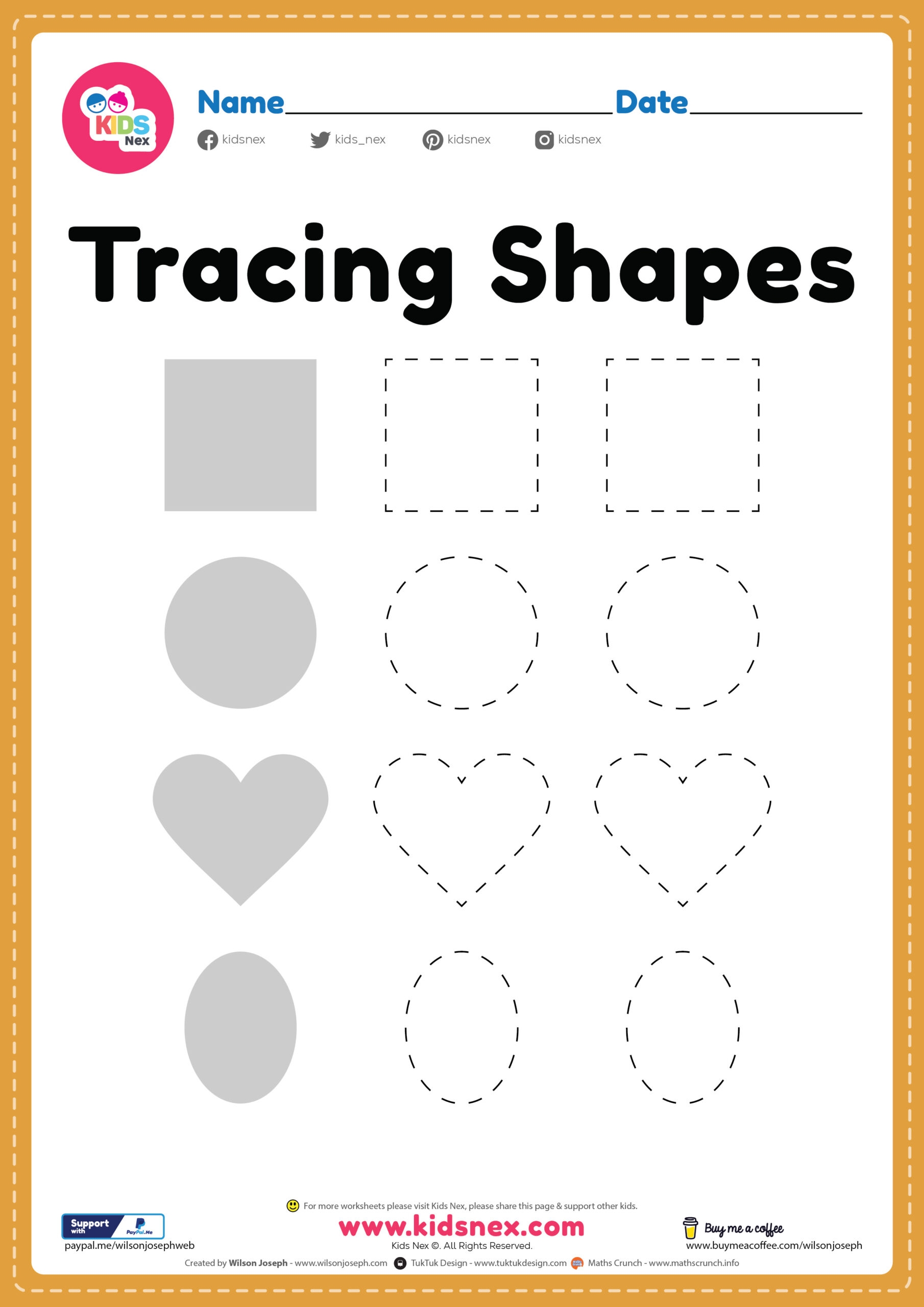 preschool shapes worksheets