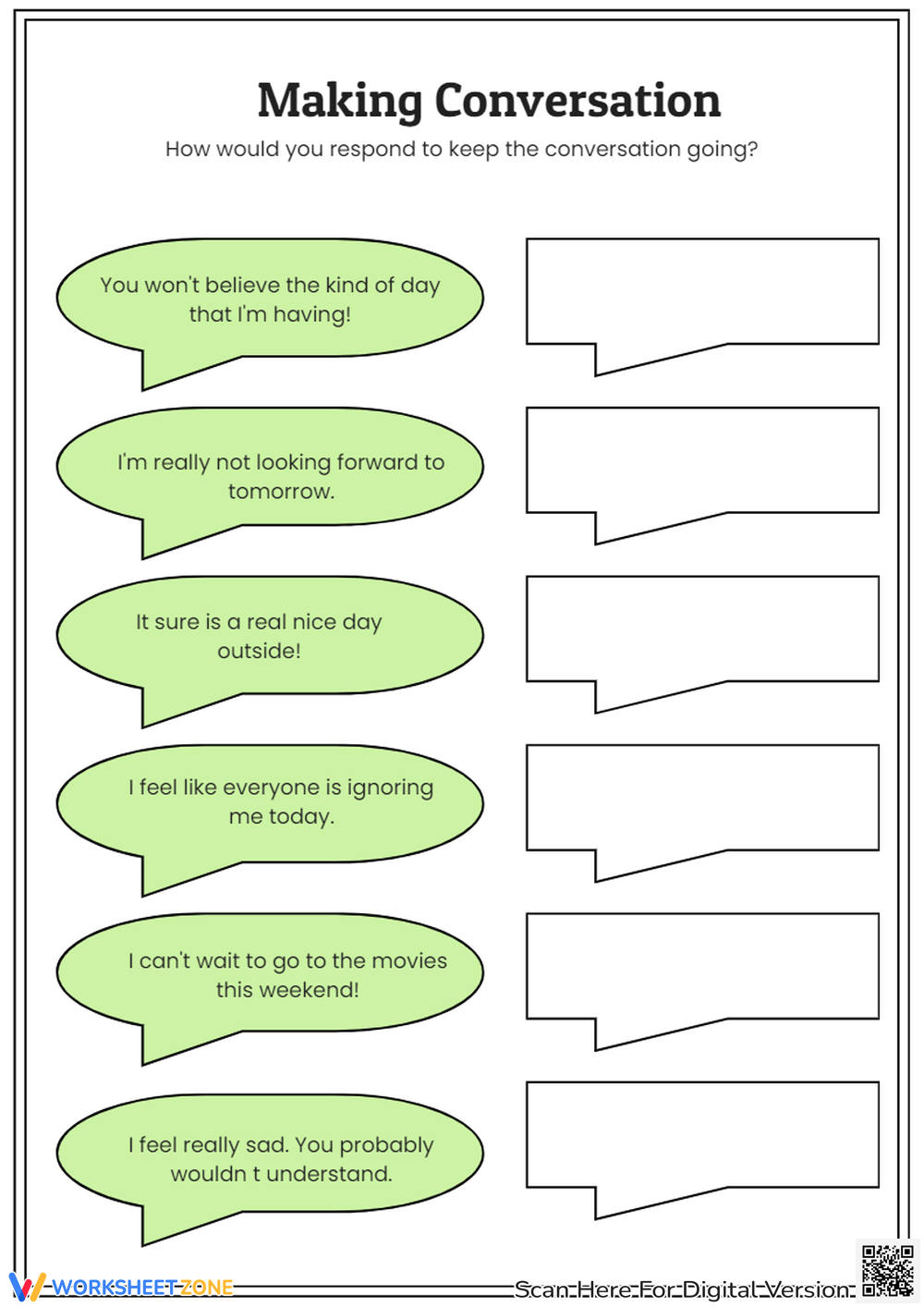 Printable Teaching Communication Skills Worksheets