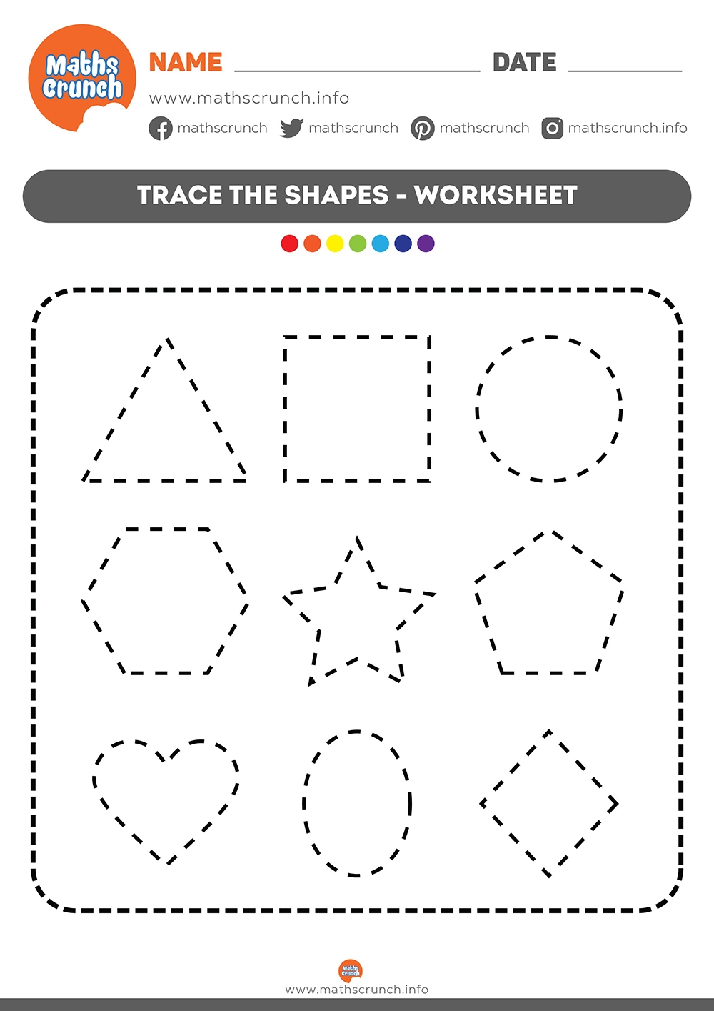shapes worksheets printable free