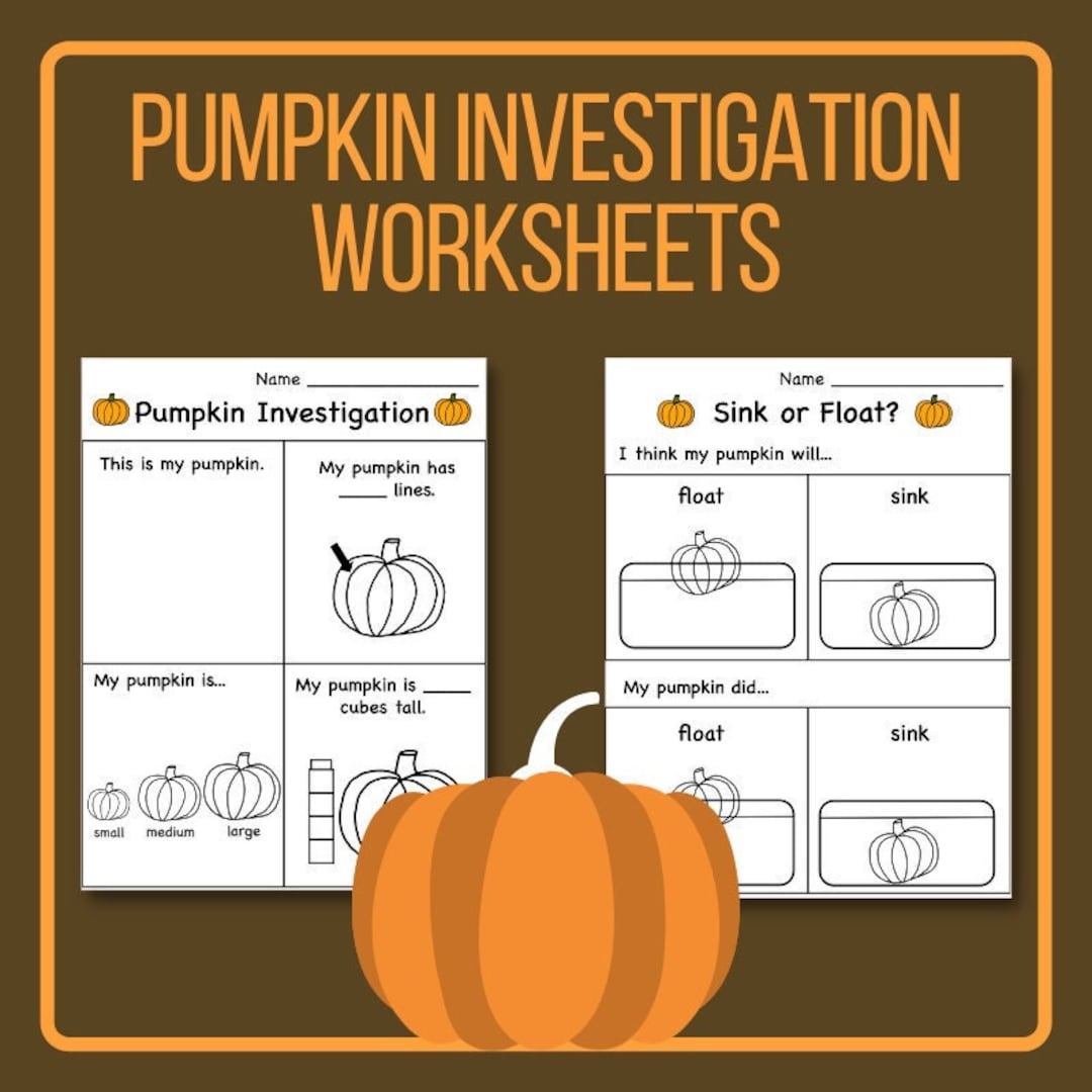 Pumpkin Investigation Worksheets Etsy