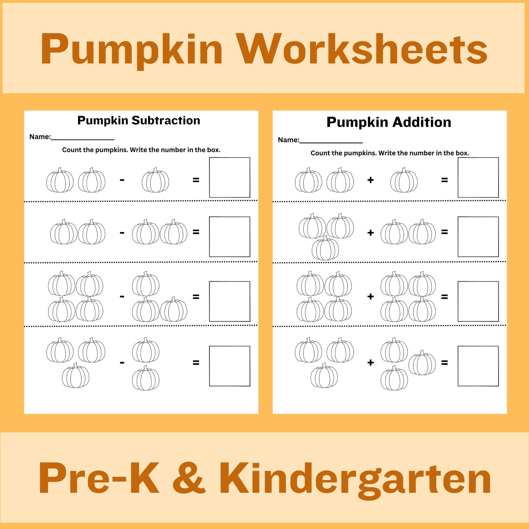 Pumpkin Worksheets fall Worksheets kindergarten Worksheets printable homeschool Halloween worksheets october Learning fall Activity lesson Etsy