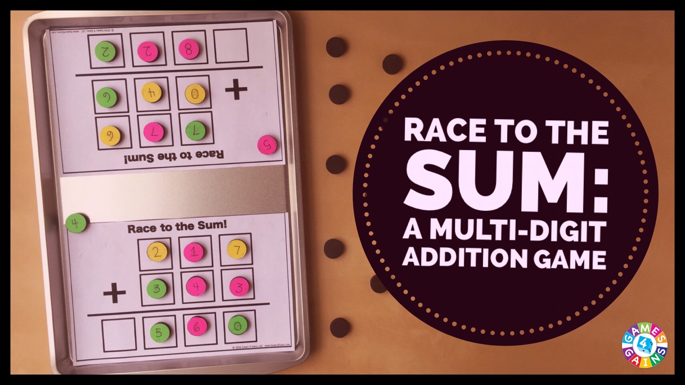 Race To The Sum Multi Digit Addition Games 4 Gains Race To The Sum Multi Digit Addition Games 4 Gains