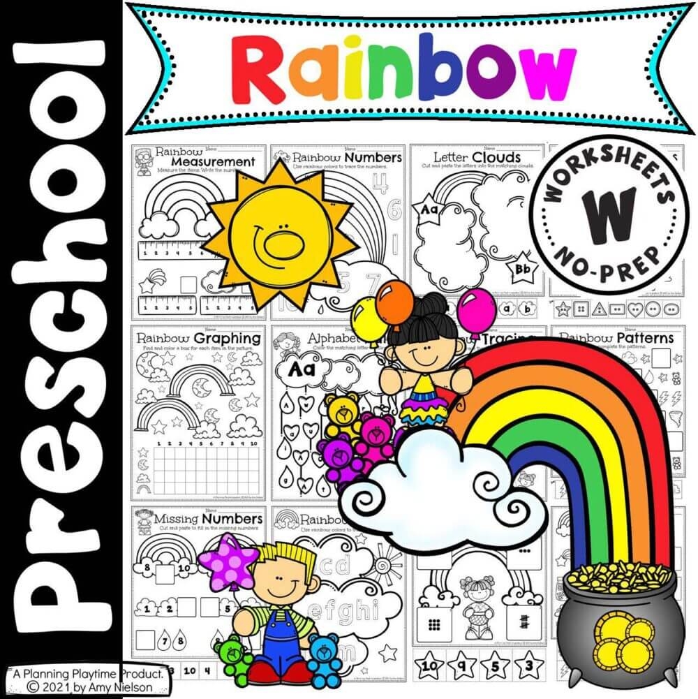 preschool rainbow worksheet