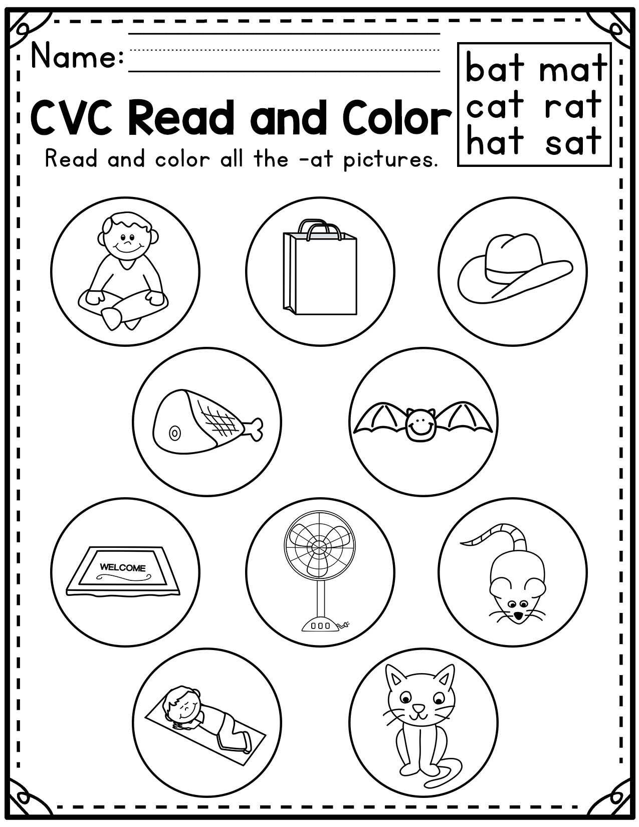 cvc words worksheet kindergarten cvc words worksheet kindergarten
