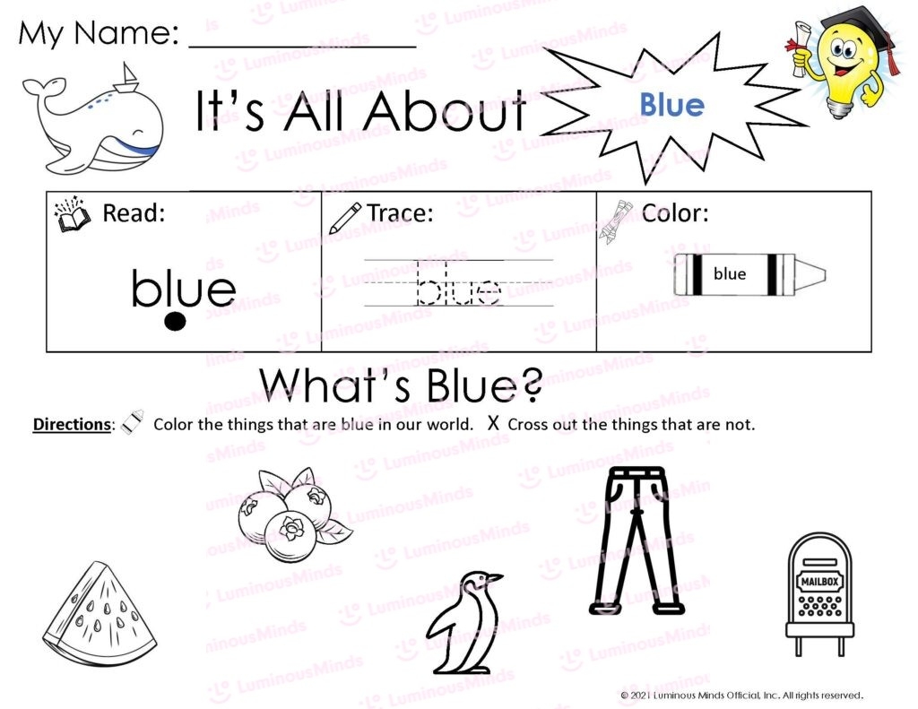 Reading Comprehension Worksheets All Things Blue 