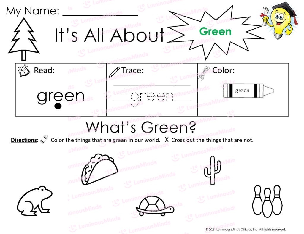 Reading Comprehension Worksheets All Things Green 