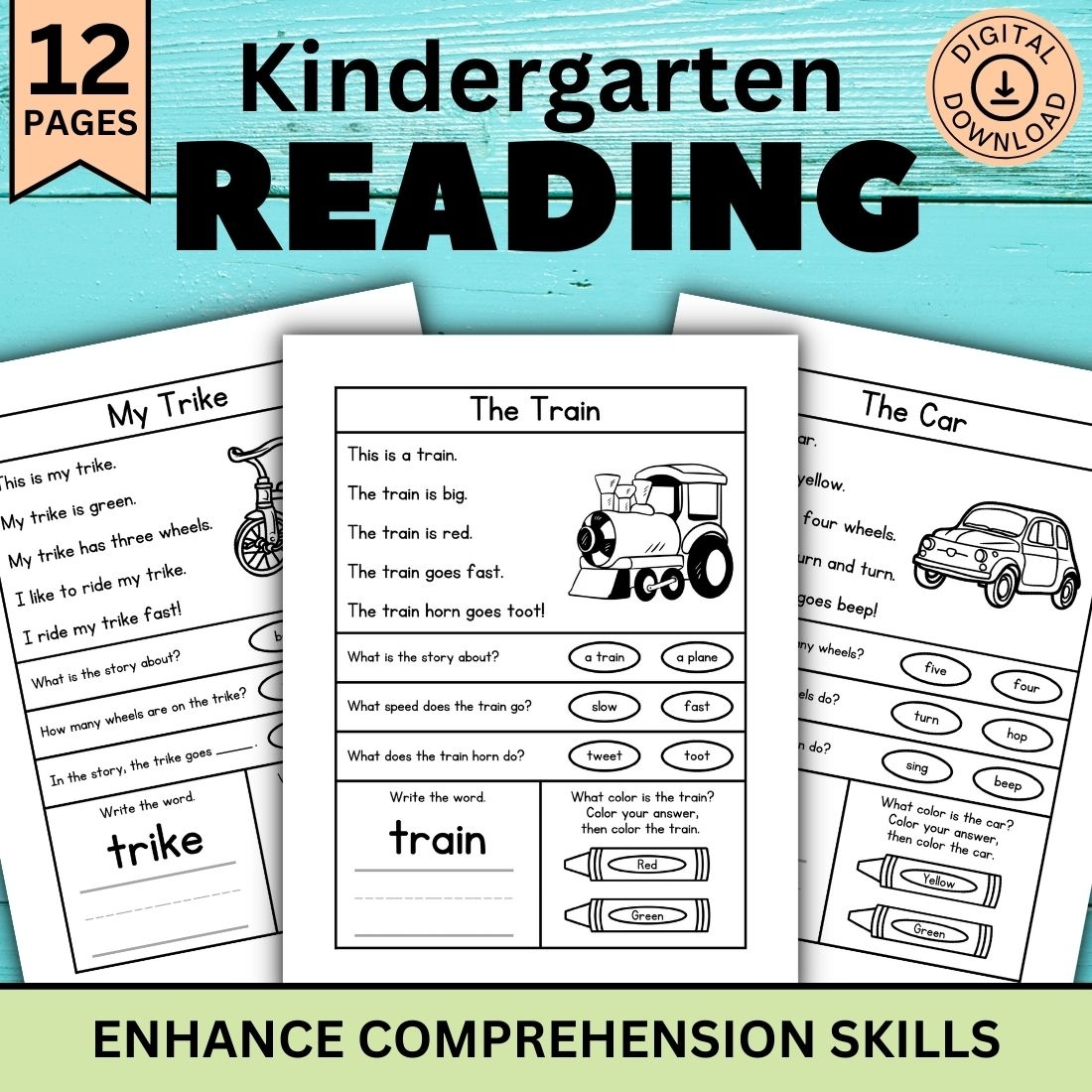 Reading Comprehension Worksheets For Preschool Kindergarten First Grade Reading Skills Classful
