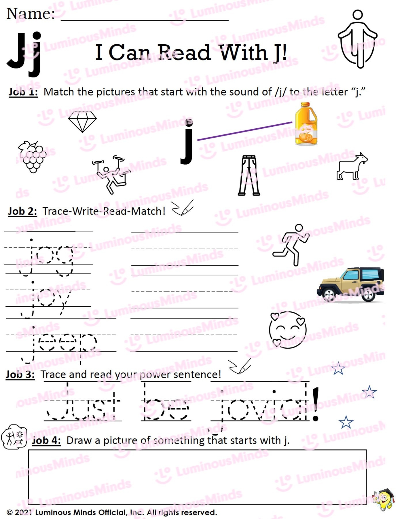 Reading Comprehension Worksheets I Can Read With J 