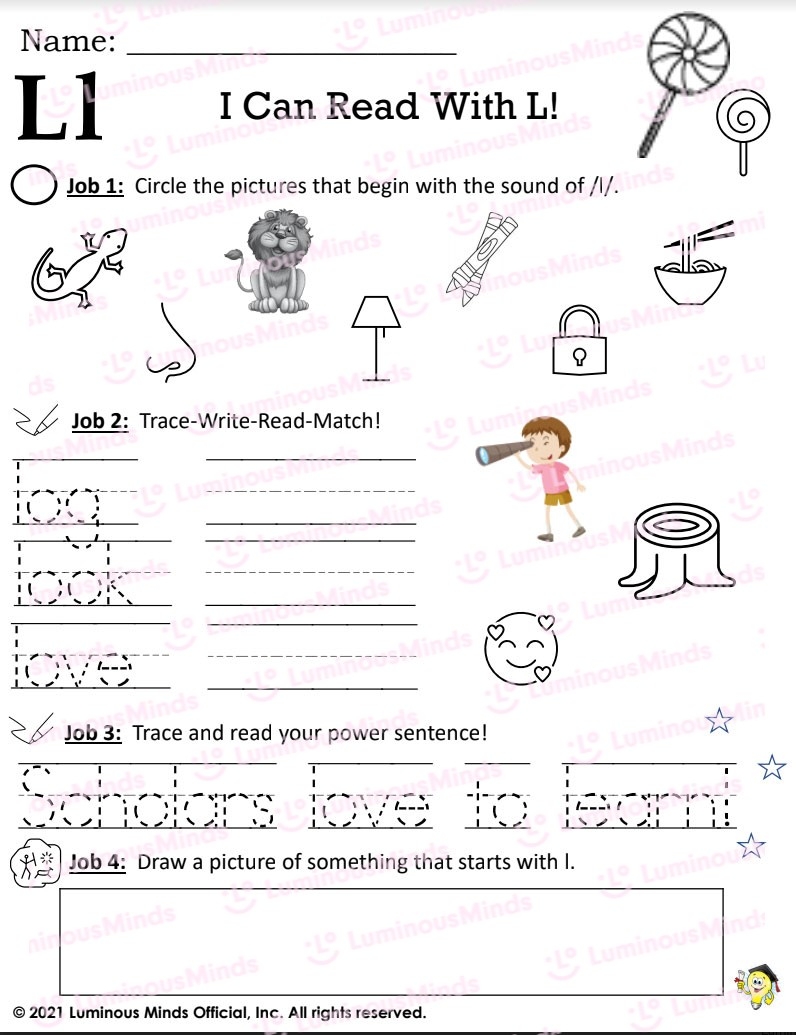 Reading Comprehension Worksheets I Can Read With L 