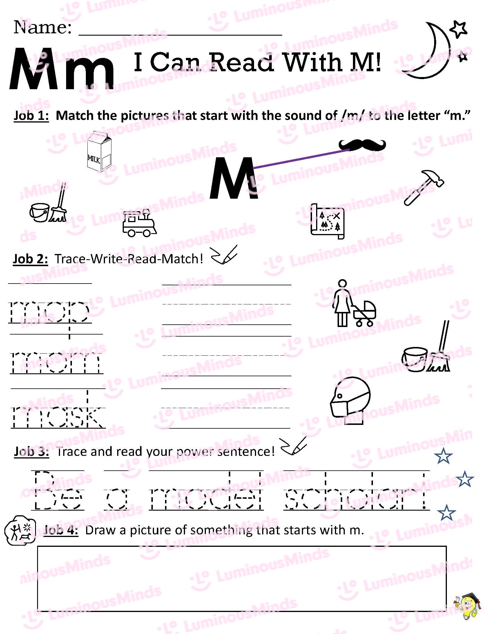 Reading Comprehension Worksheets I Can Read With M 