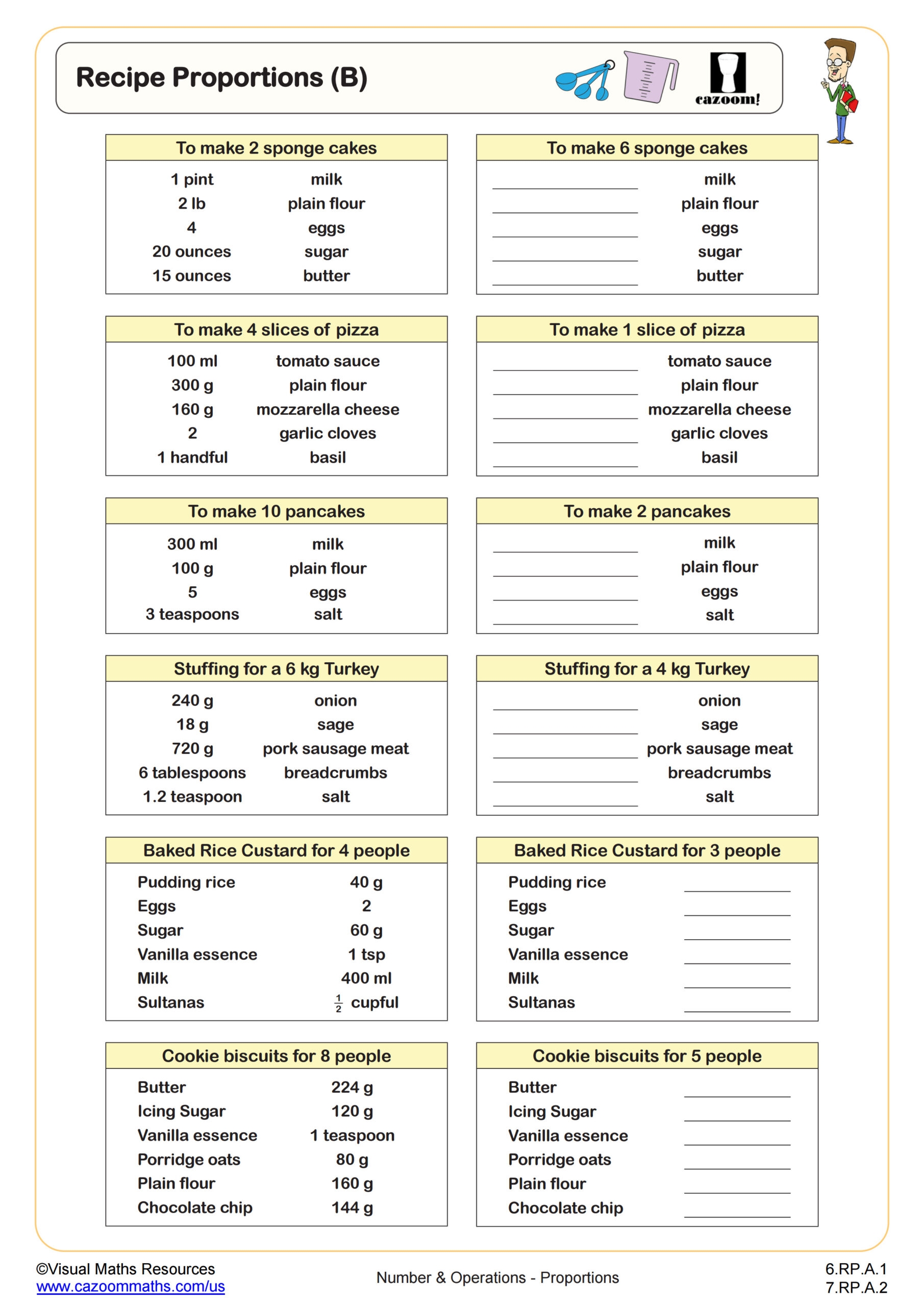 math ratio and proportion worksheets