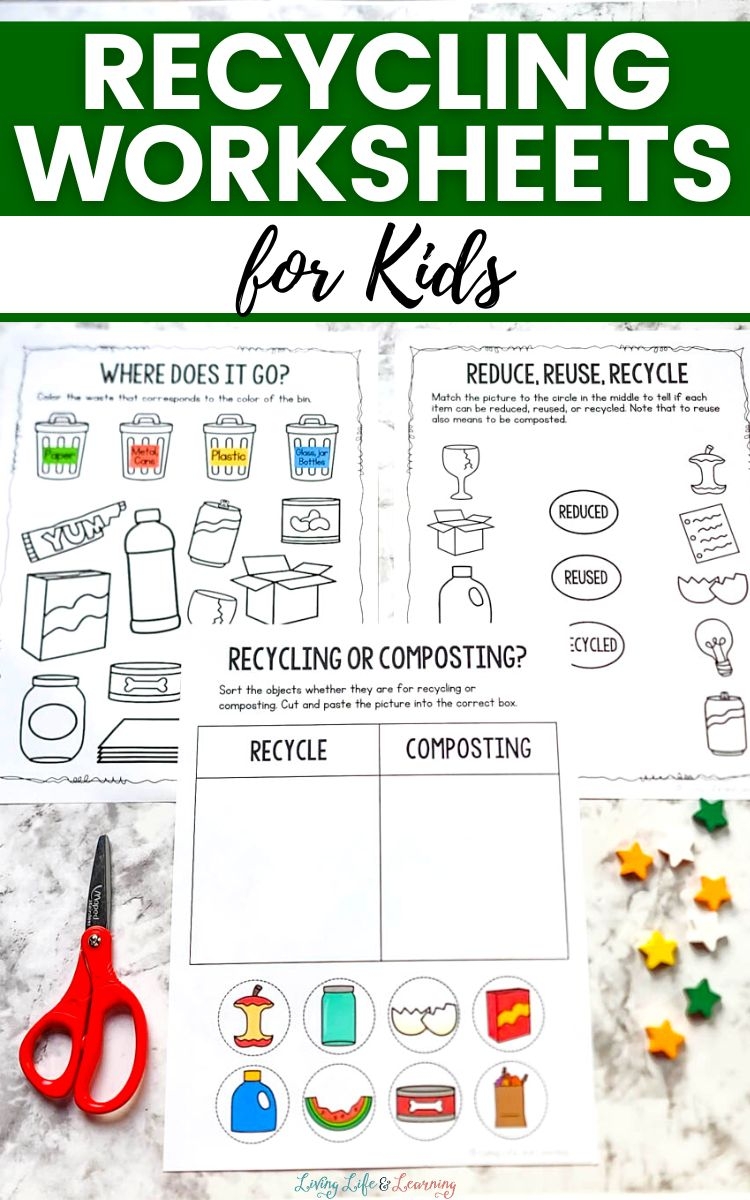 preschool recycling worksheets
