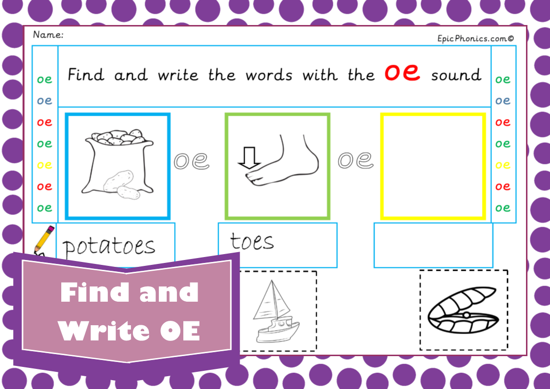 oe phonics worksheets