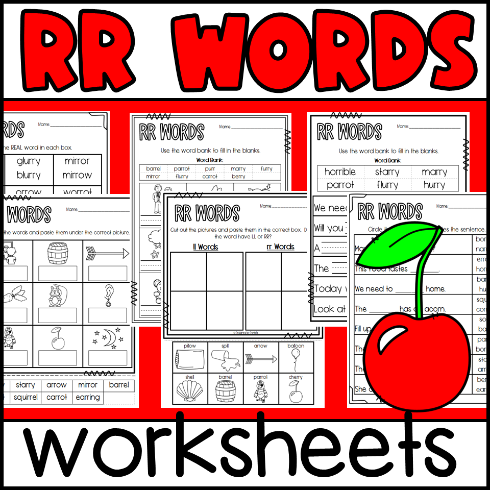 RR Words No Prep Worksheets Double Letters Made By Teachers