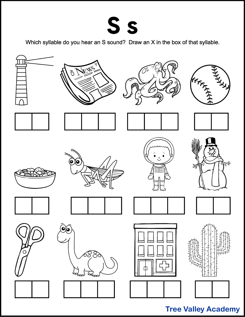 jolly phonics s sound worksheet