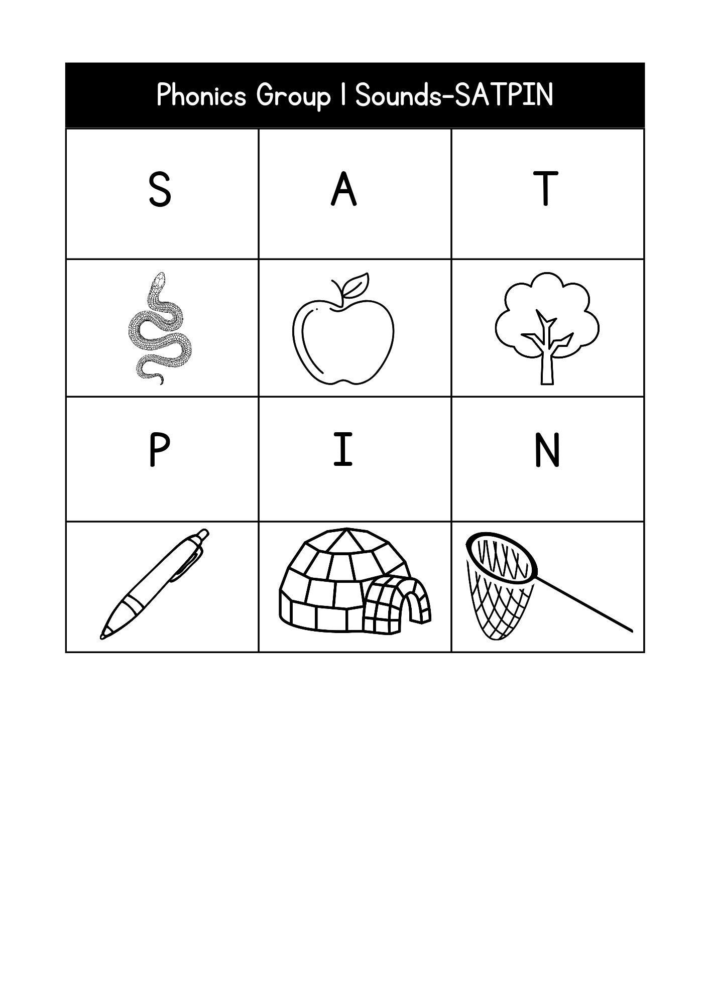 SATPIN Worksheets Letter Sounds CVC Words Printable Group 1 Jolly Phonics Inspired Activities Phonics Learning Activity Bundle Etsy
