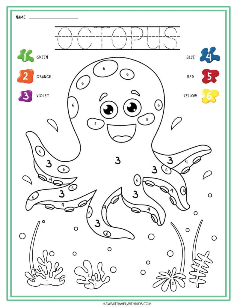 Sea Animal Worksheets And Coloring Pages Hawaii Travel With Kids