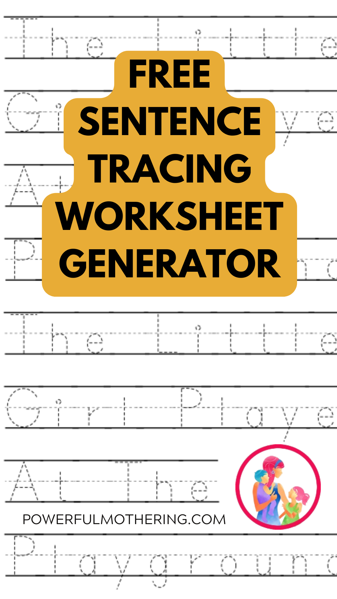 create free printable tracing worksheets