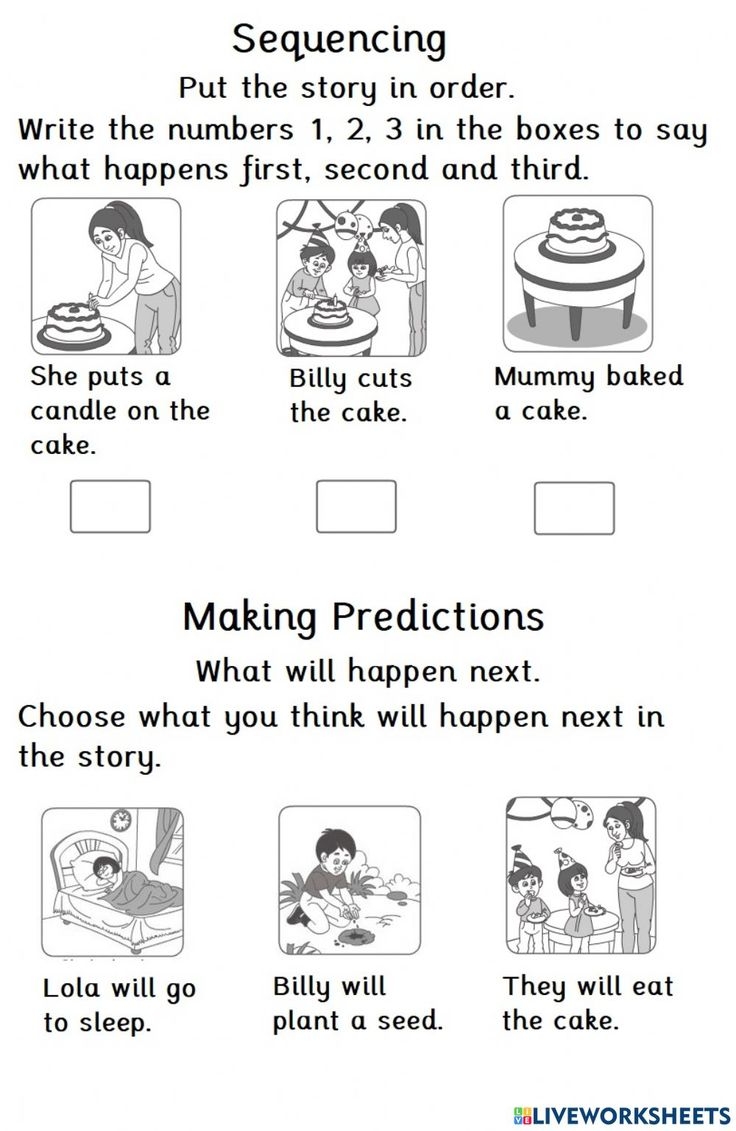 Sequencing And Making Predictions Worksheet Sequencing And Making Predictions Worksheet