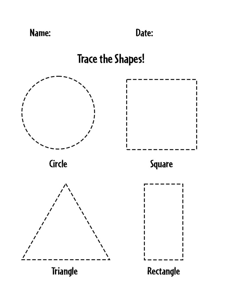 shape worksheets for preschoolers