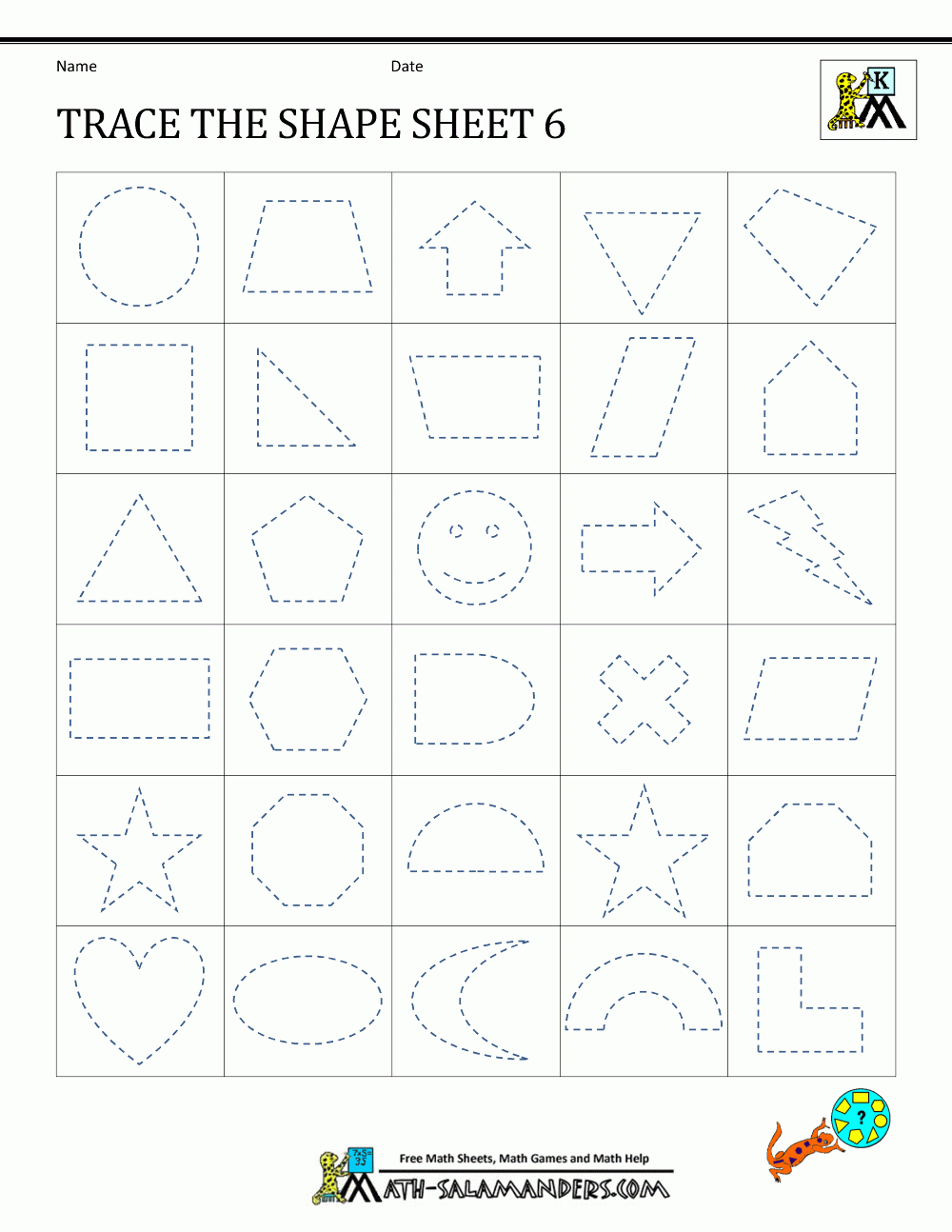 free tracing worksheets for kindergarten