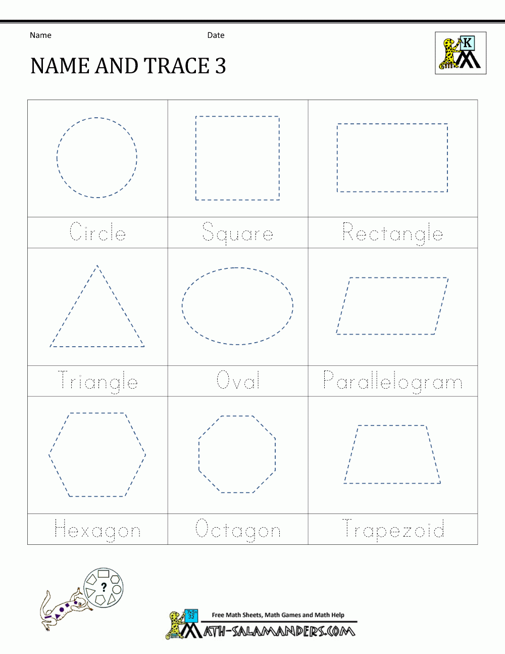 shapes worksheets for preschoolers