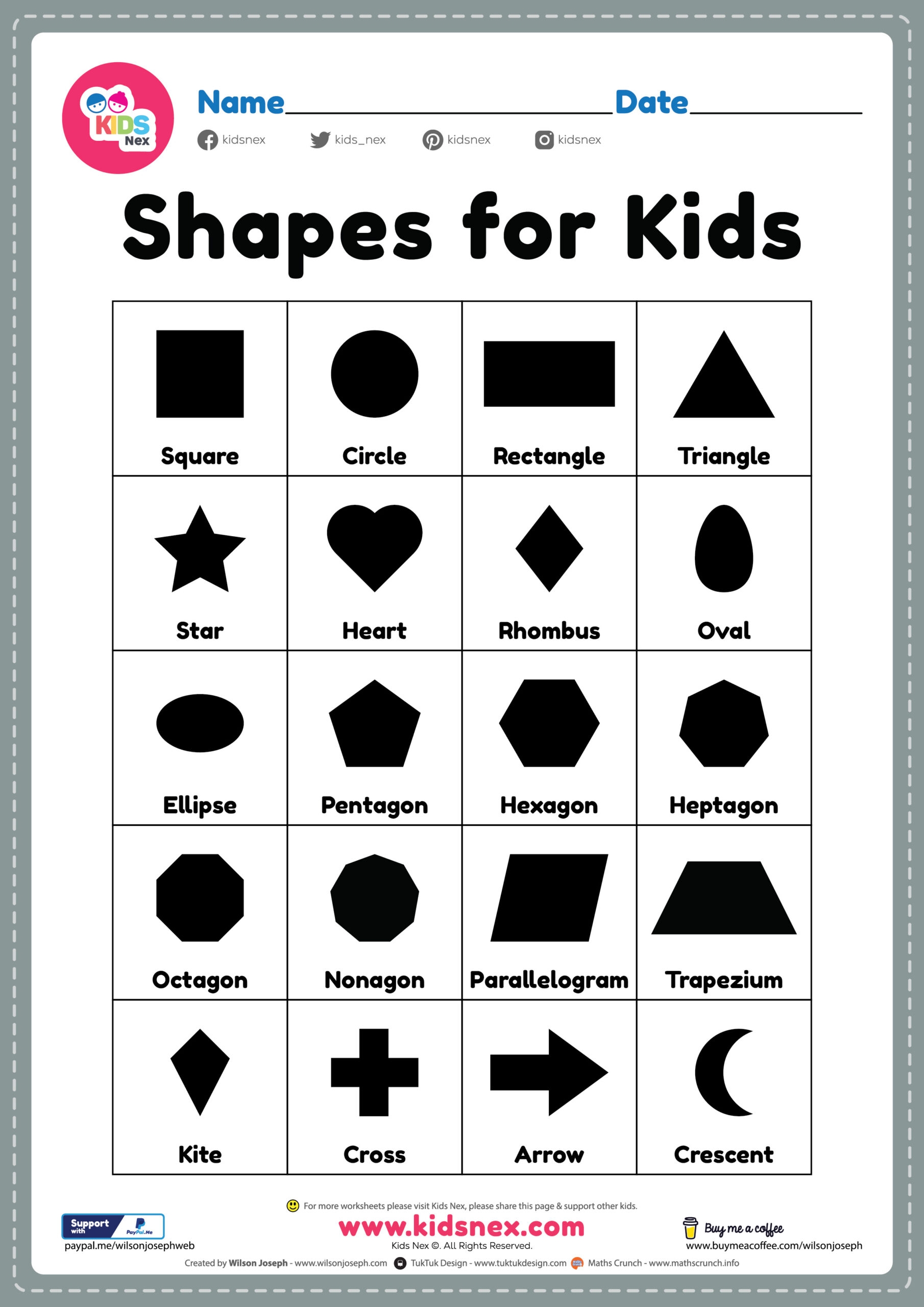 hexagon worksheet for preschool hexagon worksheet for preschool