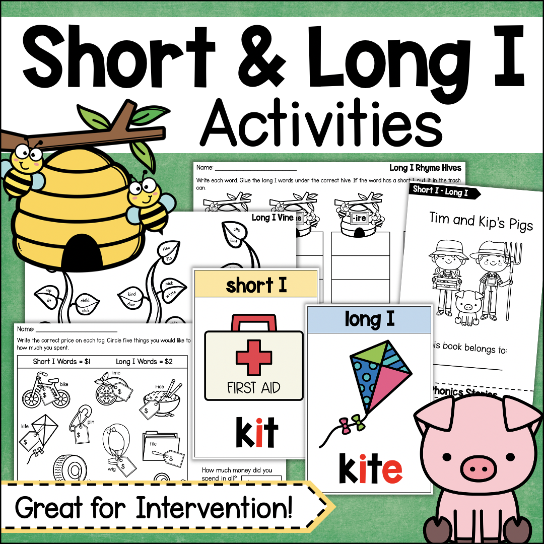 Short I Long I Vowels Phonics Worksheets Intervent Made By Teachers Short I Long I Vowels Phonics Worksheets Intervent Made By Teachers