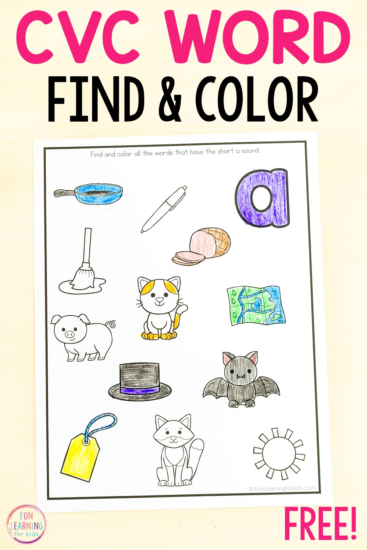 cvc short vowel worksheets