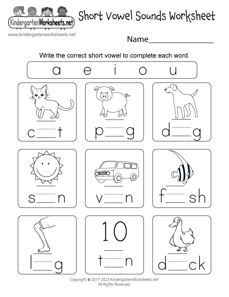 free printable phonics worksheets for kindergarten