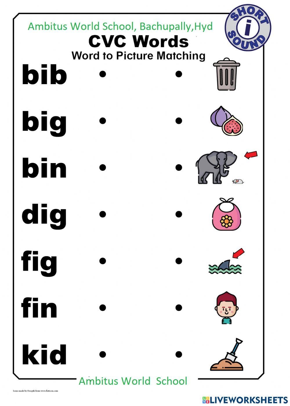 Short Vowel Worksheets For Kindergarten Worksheets Library