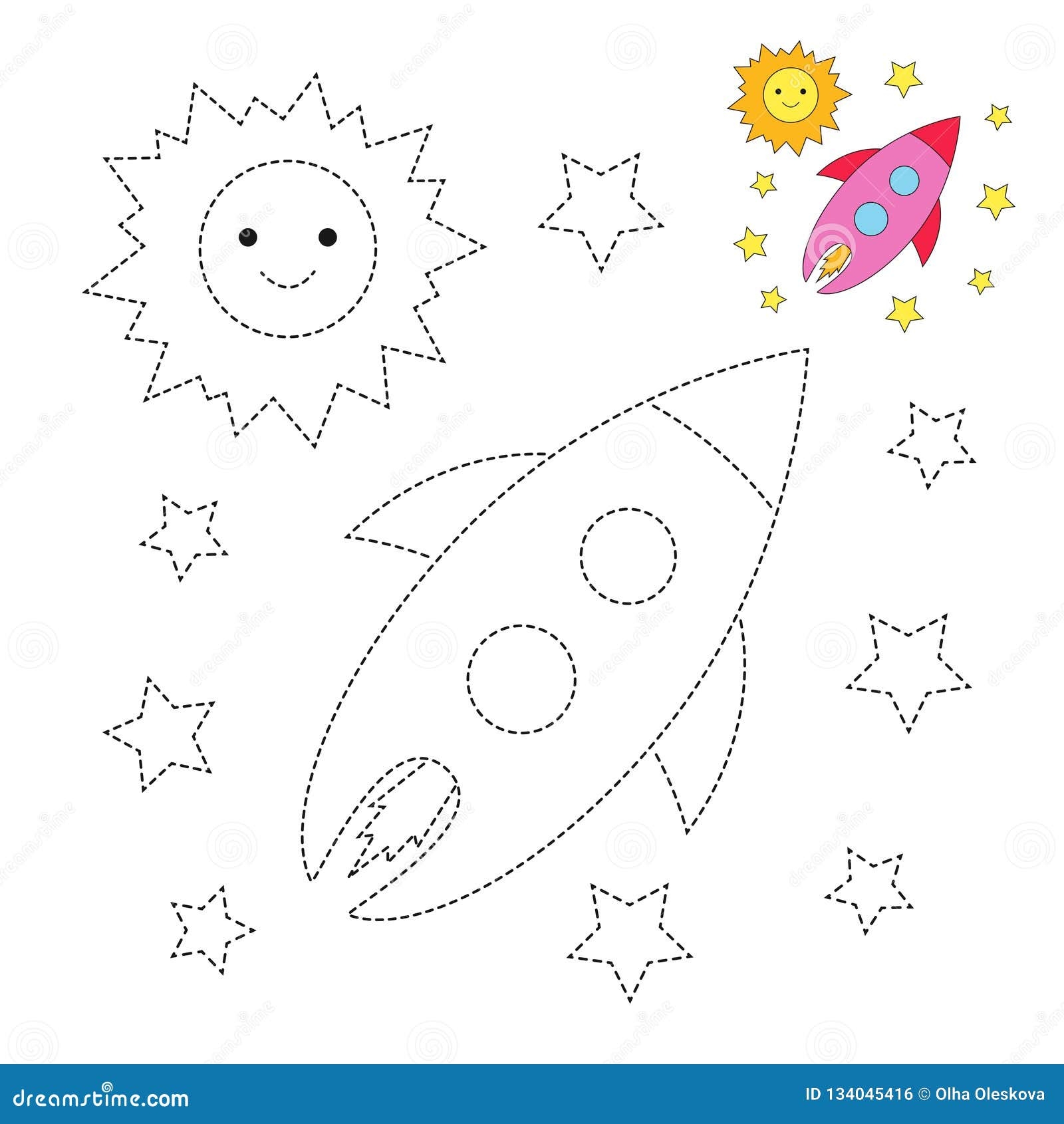 Simple Educational Game For Kids Stock Vector Illustration Of Drawing Play 134045416